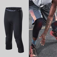 Men High Elastic Basketball Shorts Safe Anti-Collision Sport Running Shorts Compression Gym Shorts Crossfit Leggings Knee Pad 2