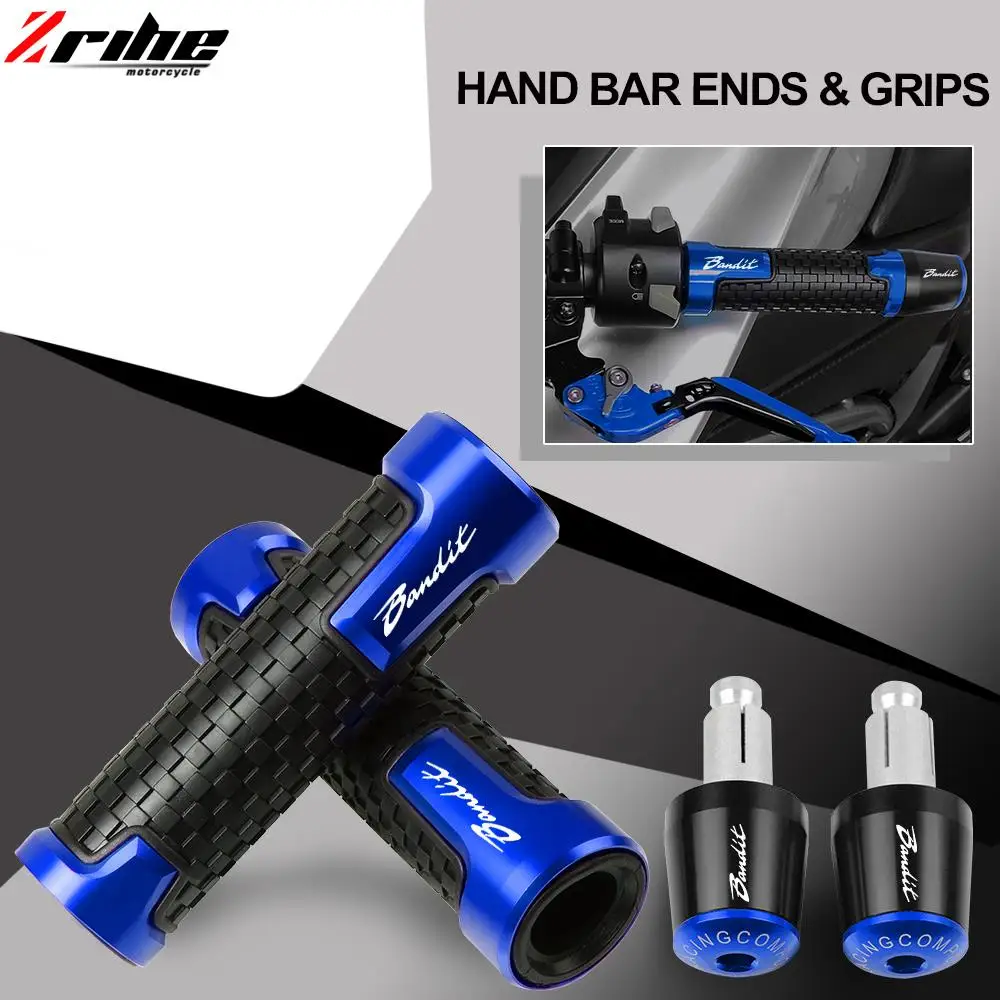 

For SUZUKI GSF 250 600 600S 650 650S 650N 1200 1250 Bandit 650S Motorcycle 7/8''22MM Handlebar Hand Grips Handle Bar Ends Caps