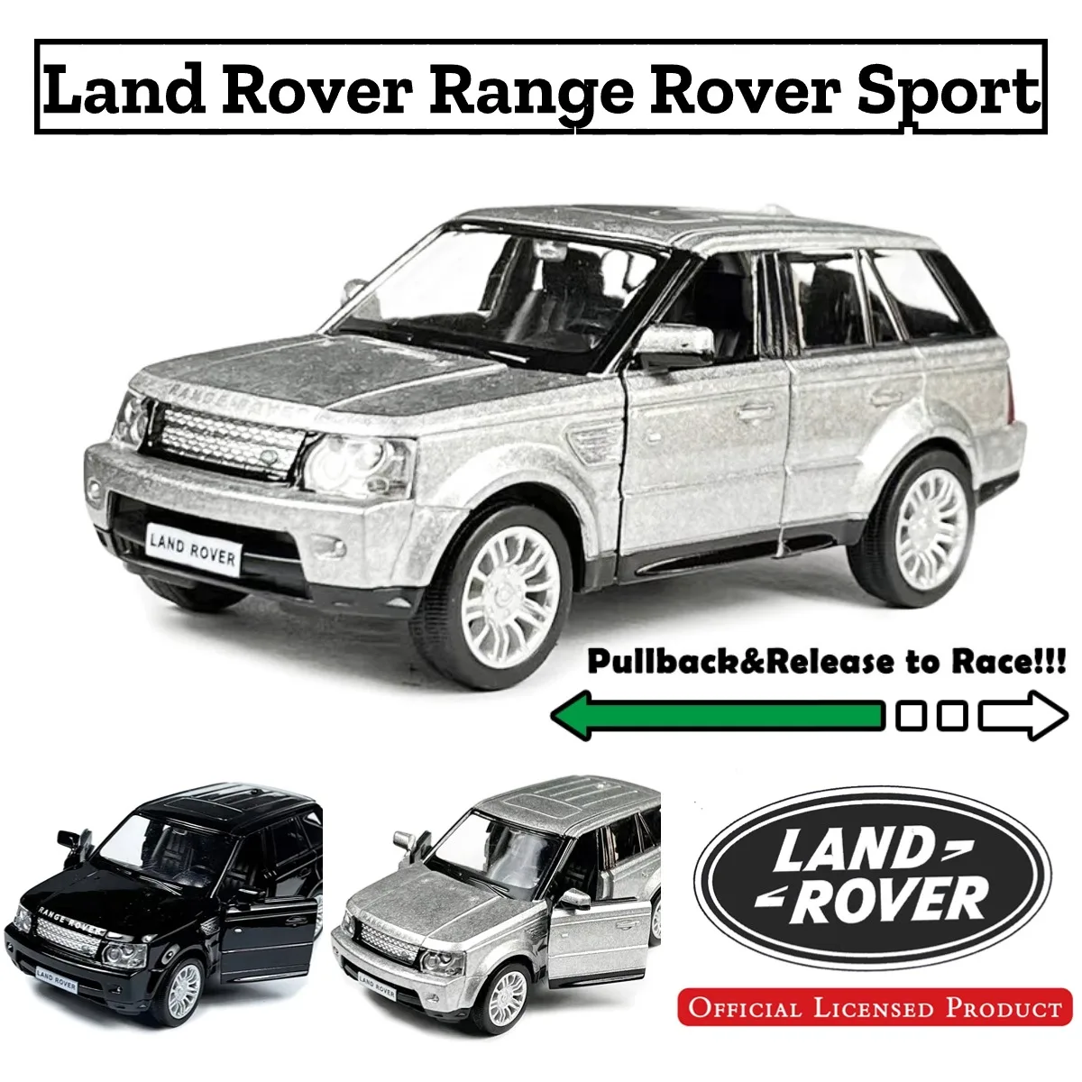 

1:36 Scale Land Rover Range Rover Sport Replica Diecast Model Car Decoration Collection Gift for Boys and Toy Car Collectors