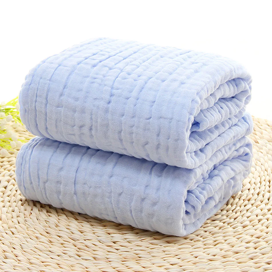 Cotton Muslin 6 Layer Baby Blankets Soft Thickened Warmth and Breathable Cozy Ideal for Swaddling and Air Conditioning Rooms Use 3