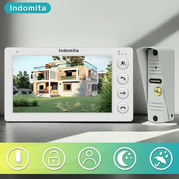 Home Video Intercom System WIRED Video Doorbell Door IP65 Waterproof And Vandal Proof Support Unlock for Villa Office Apartment 1