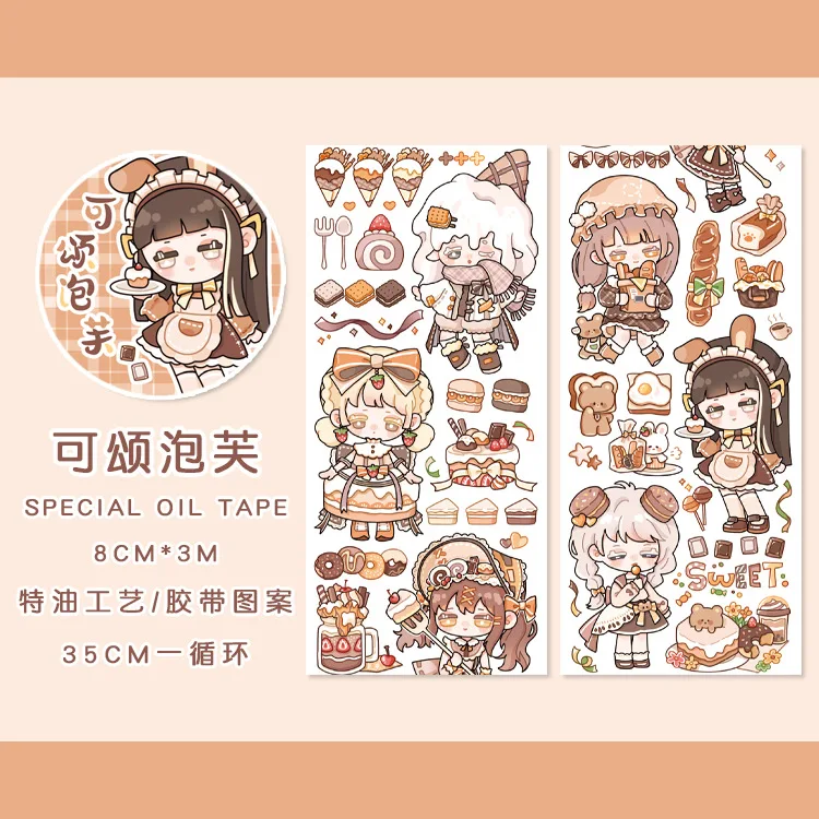 Kawaii Washi Tape Stickers – Sweet Kawaii Design