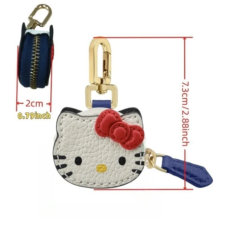 Hello Kitty Key Chain Cartoon Leather Bag Keychain Pendant Fashion Clothing Accessories Birthday Gift