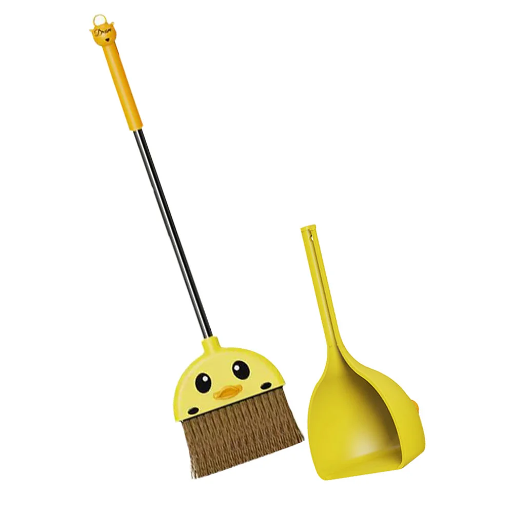 

Mini Broom Dustpan Set for Kids: Little Housekeeping Helper and Pretend Play Toy with Yellow Duck Design