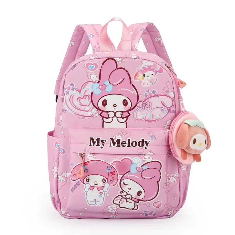 Sanrio hello kitty new children's school bag doll kindergarten kuromi boys and girls nylon backpack cartoon shoulder bag handbag 5