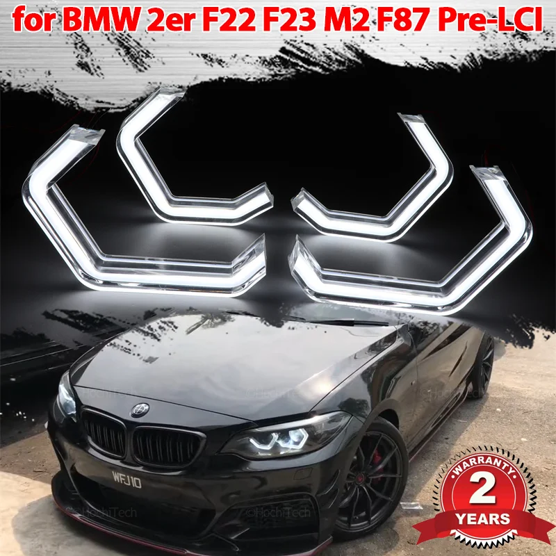 

For BMW 2 series F22 F23 F87 M2 pre facelift 2012 2013 2014 2015 2016 Accessories DTM style LED Angel Eyes Halo Ring Kit