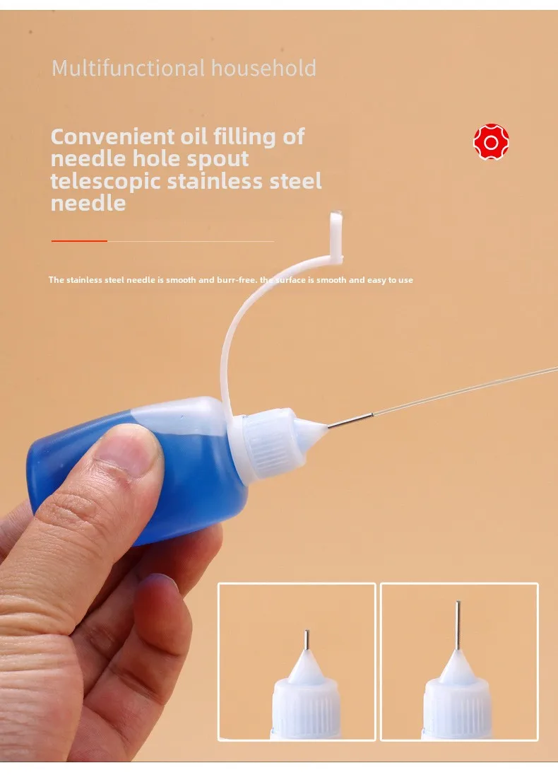 Glue Applicator 10/20/30/50/100ML Black Resuable Needle Tip Plastic Bottle for Paper Quilling DIY