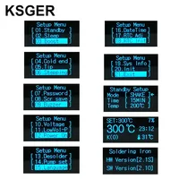 KSGER T12 Soldering Station STM32 OLED V2.1S Digital Electric Controller Aluminum Alloy DIY Kits Welding Tools T12 Iron Tips 2