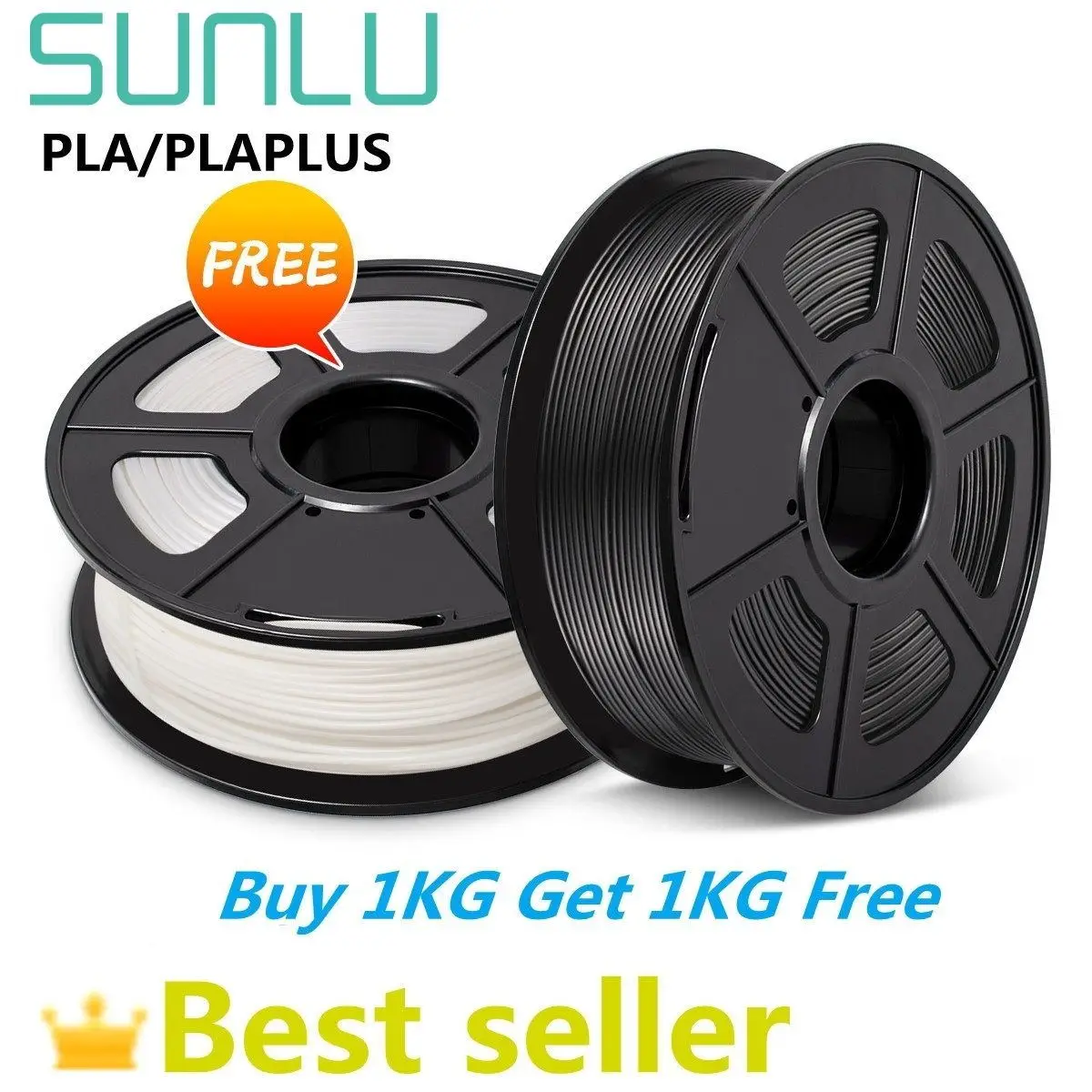SUNLU PLA 3D Printer Filament PLA Filament 1.75mm Dimensional Accuracy +/-  0.02 mm 1 KG Spool PLA Grey 1.75-PLA-Grey