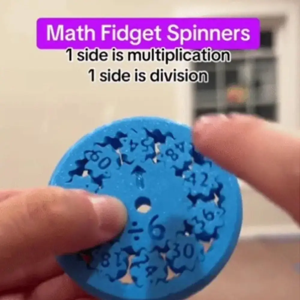 9/18PCS Educational Math Fidget Spinners Facts Spinners Intelligence Development Learning Math Fidget Toy Luminous