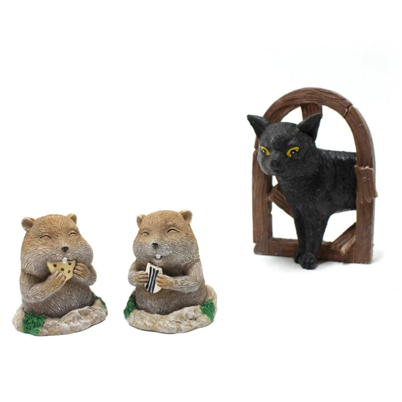 

GardenGophers Kitten Sculpture Floor Lawn Ornaments Home Decor Flowerbeds Lawns