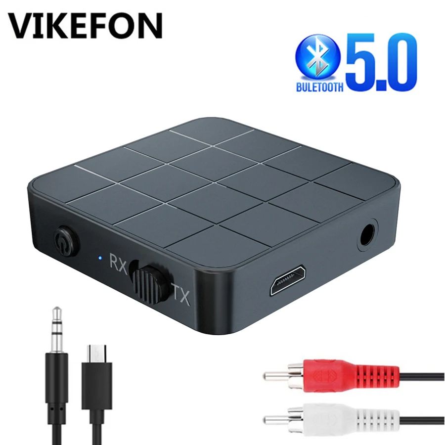 Bluetooth 5.0 4.2 Audio Receiver Transmitter 2 IN 1 3.5mm 3.5 AUX Jack RCA Stereo Music Wireless Adapter For TV PC Car Speakers