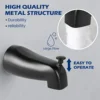 Bathtub Spout with Diverter Slip Fit Zinc Alloy Bathtub Faucet Replacement Easy Installation Tub Spout Home Hotel Bathroom 4