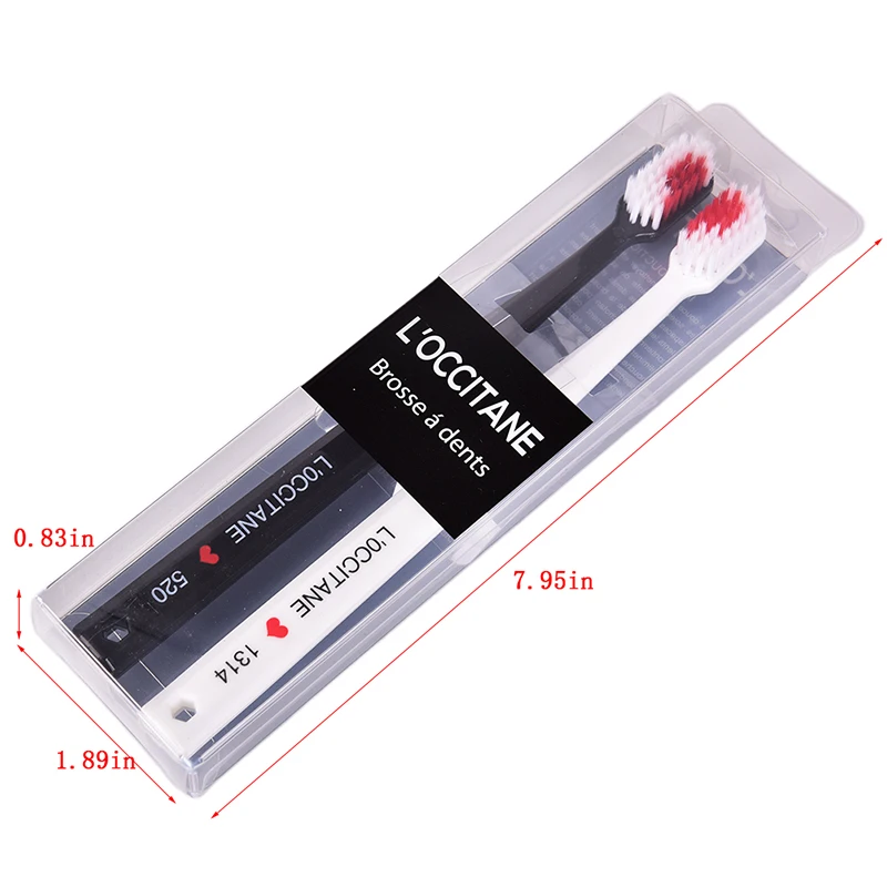 2pcs Toothbrush Heart Couple Brush Teeth Eco Friendly Nano Adults Toothbrush