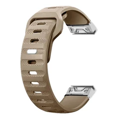 Premium No - Gap Silicone Watchband - QuickFit 22mm/26mm - Quick Fit 26mm (Brown)