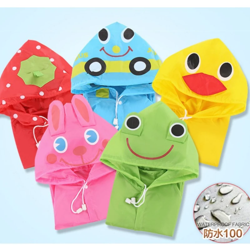 1PCS Children's cartoon raincoat Korean children's rain gear Cute baby poncho household goods playground Lovely and durable