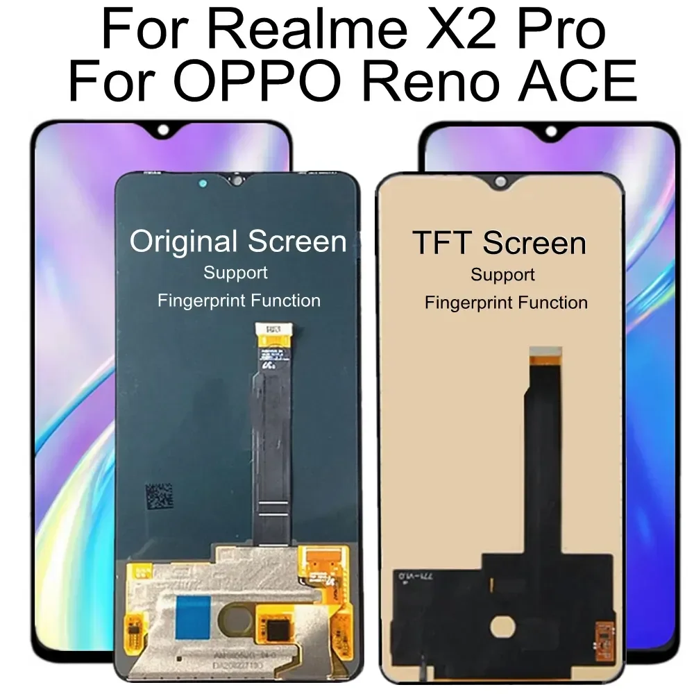 

6.5" For Realme X2 Pro RMX1931 LCD Display Touch Screen Digitizer Assembly For OPPO RENO ACE PCLM10 LCD