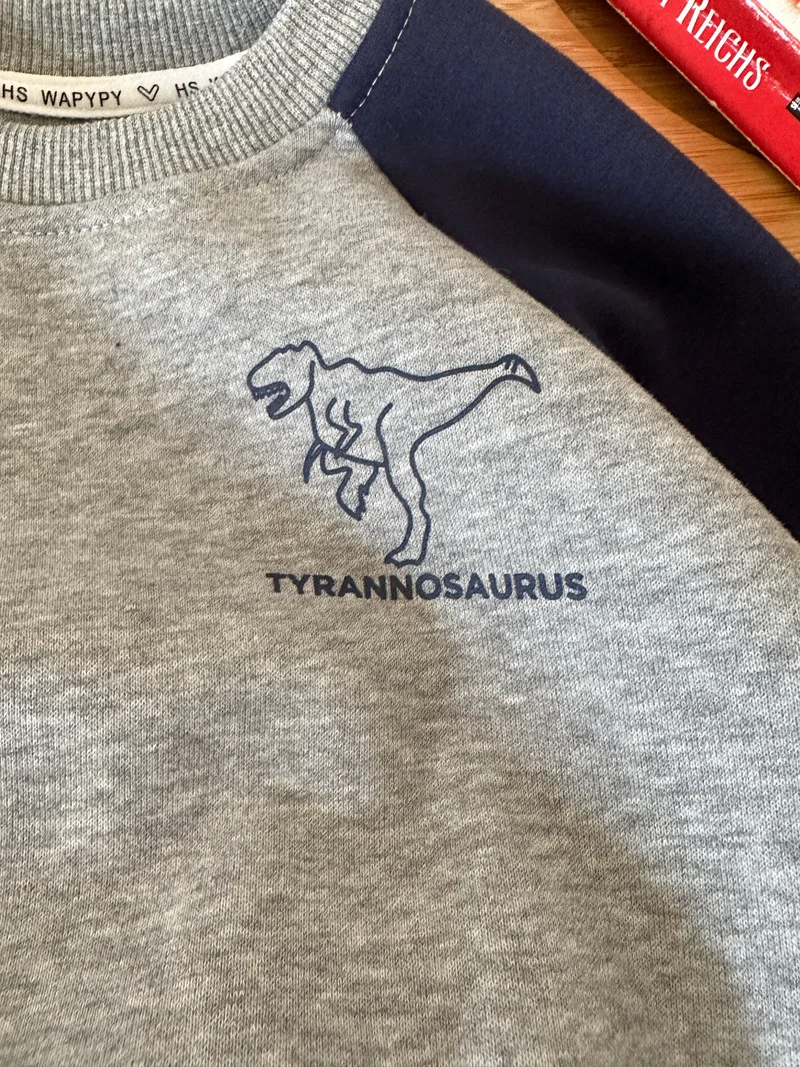 Kids Hoodie Set O Neck Full Length Pants Track Suit