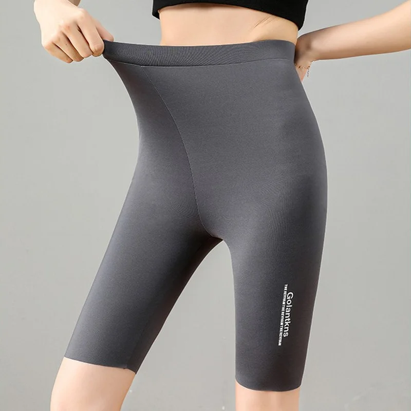 High Waist Fitness Cycling Pants Women Thin Ice Silk Shark Skin Yoga Pants Hip-lifting Tights Running Sports Leggings Shorts