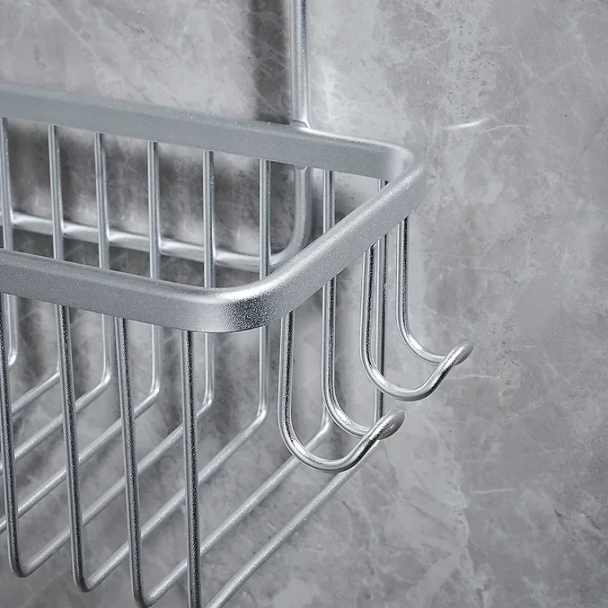 Aluminium Bathroom Shelf Without Drilling, Shower Shelf Shelves Shampoo Holder, Basket Storage Organizer Bathroom Accessories 4