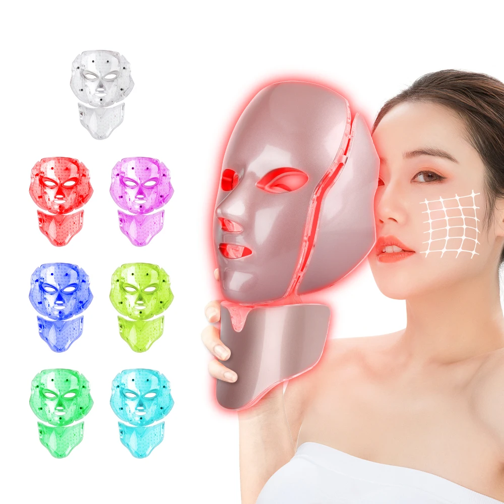 Gesichts Led Licht Therapie Maske mit Neck Phototherapie Haut ...
