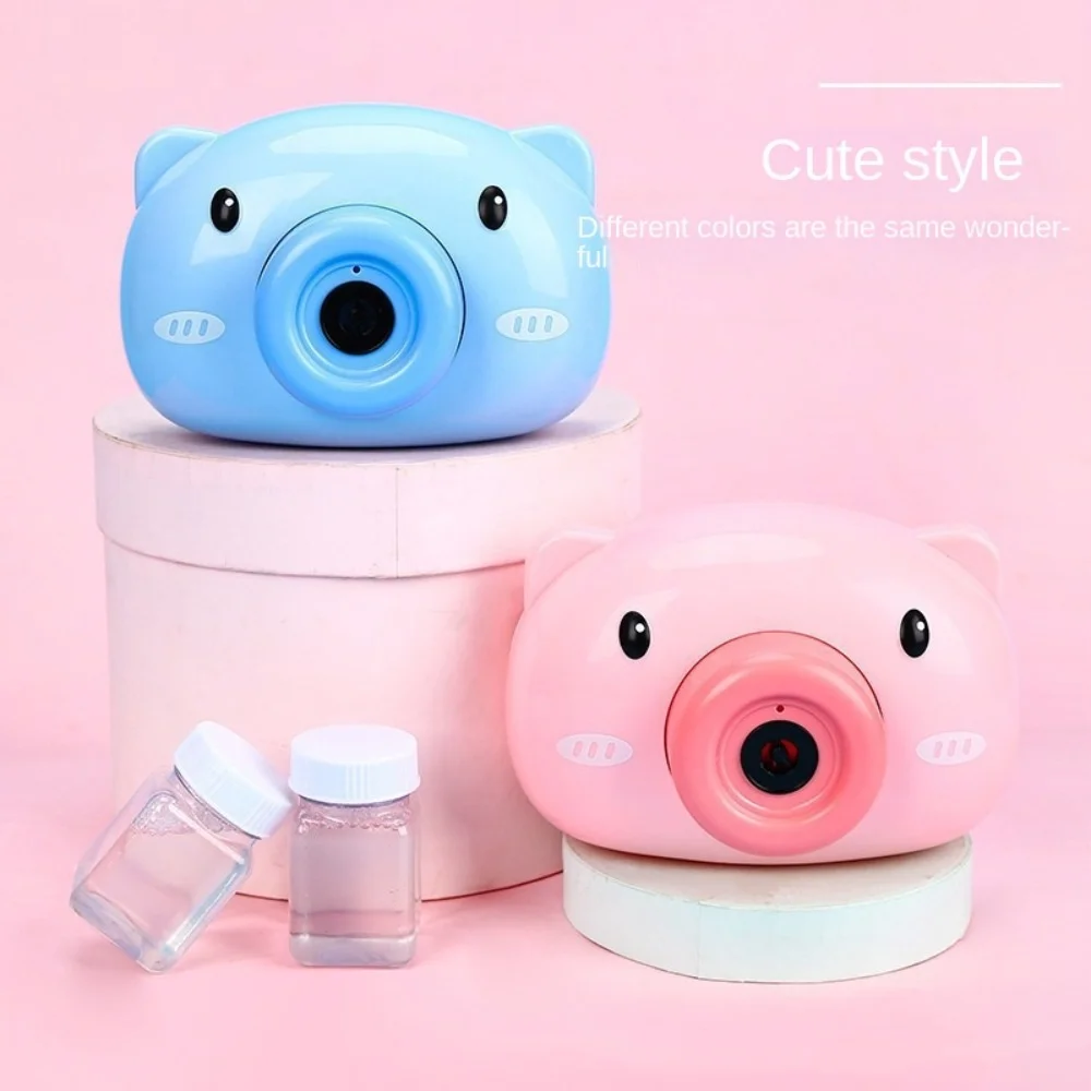 

Durable Chilren Bubble Machine Funny Automatic Camera Shape Soap Bubble Maker Toy Cartoon Pig Cartoon Bubble Blower Girls Boys