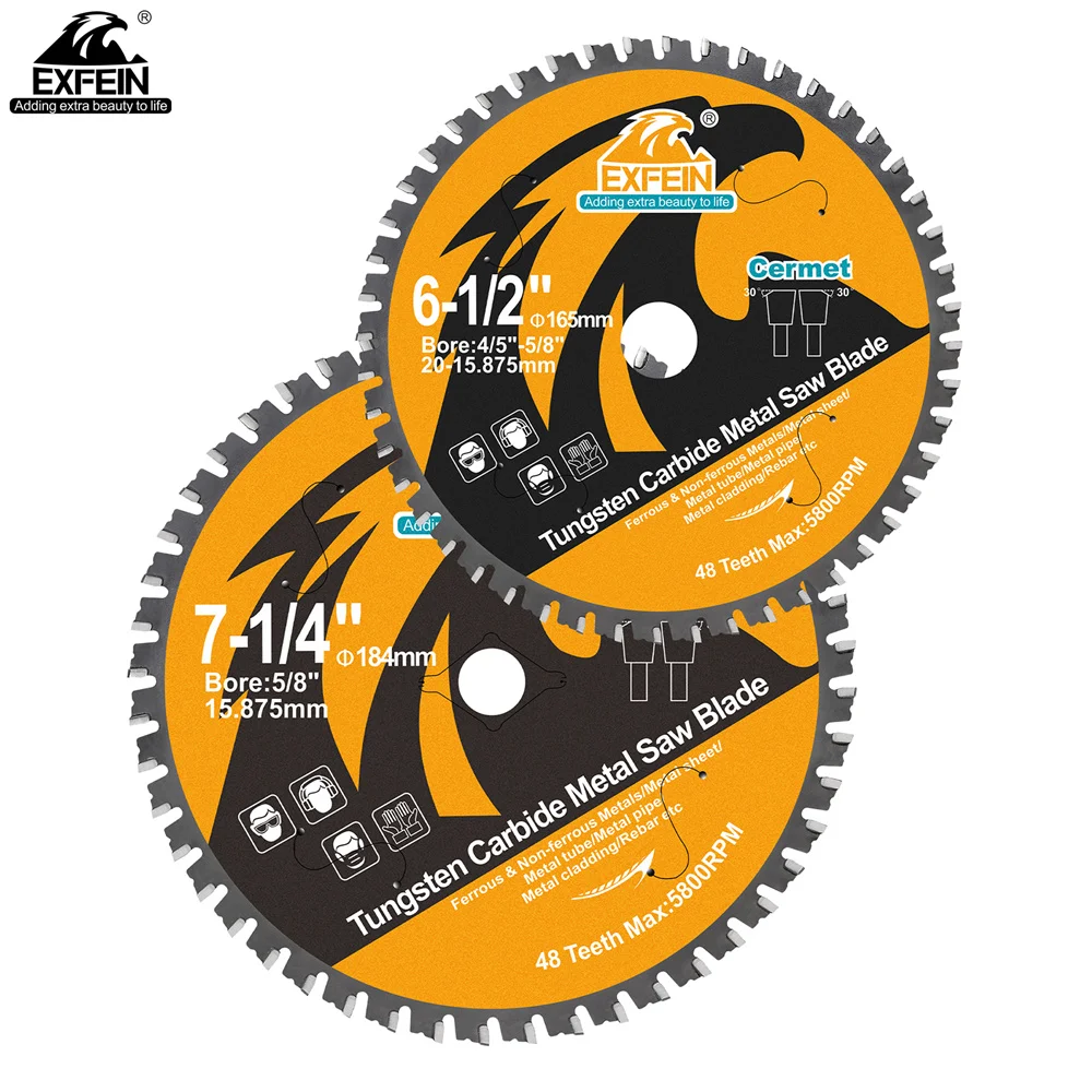 EXFEIN Metall-Kreissägeblatt Keramik-Hartmetall-Sägeblatt für Metallplatten Metallrohre Armierungsstäbe – Detail 3