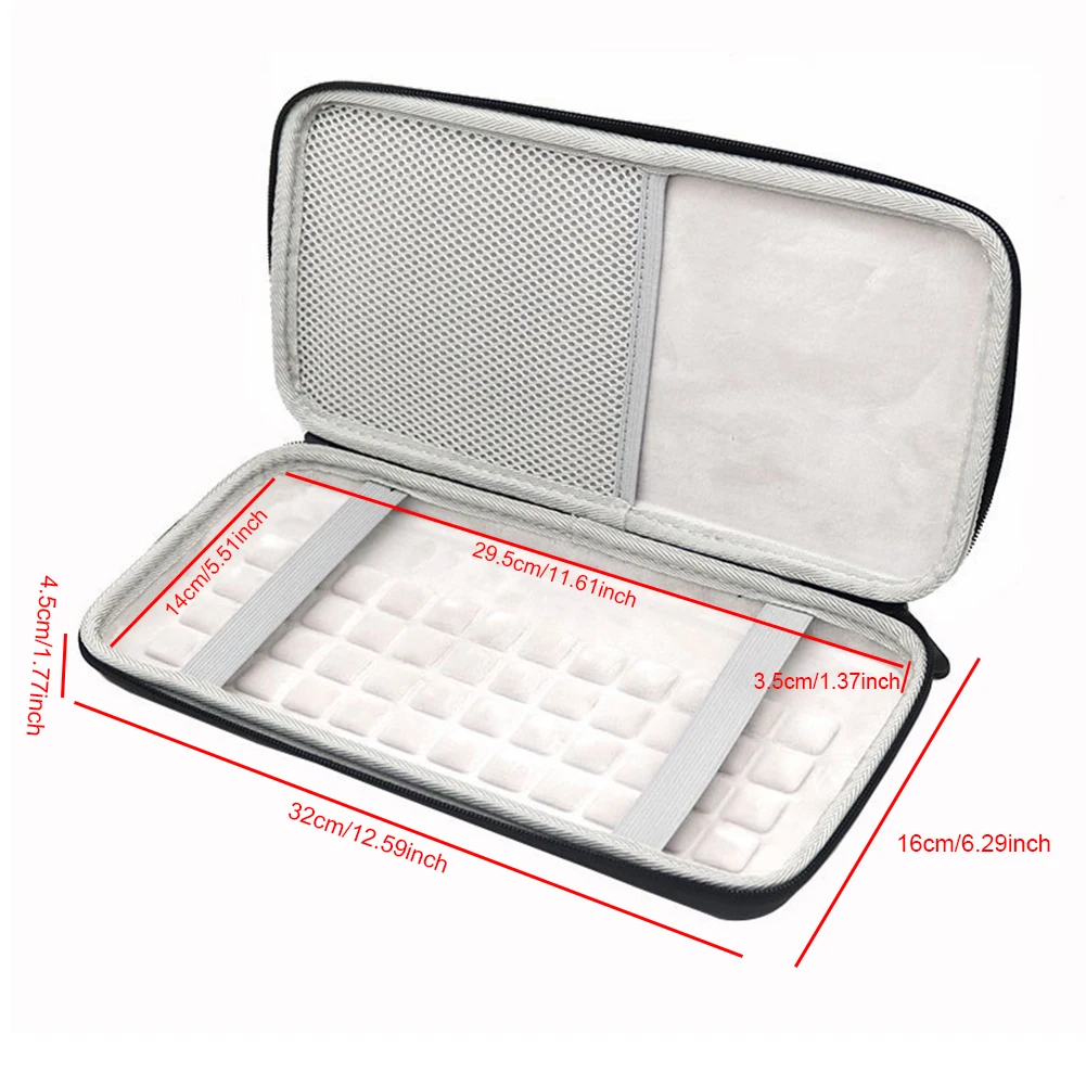 Illuminated Keyboard Protective Storage Case - Compact Carry Bag
