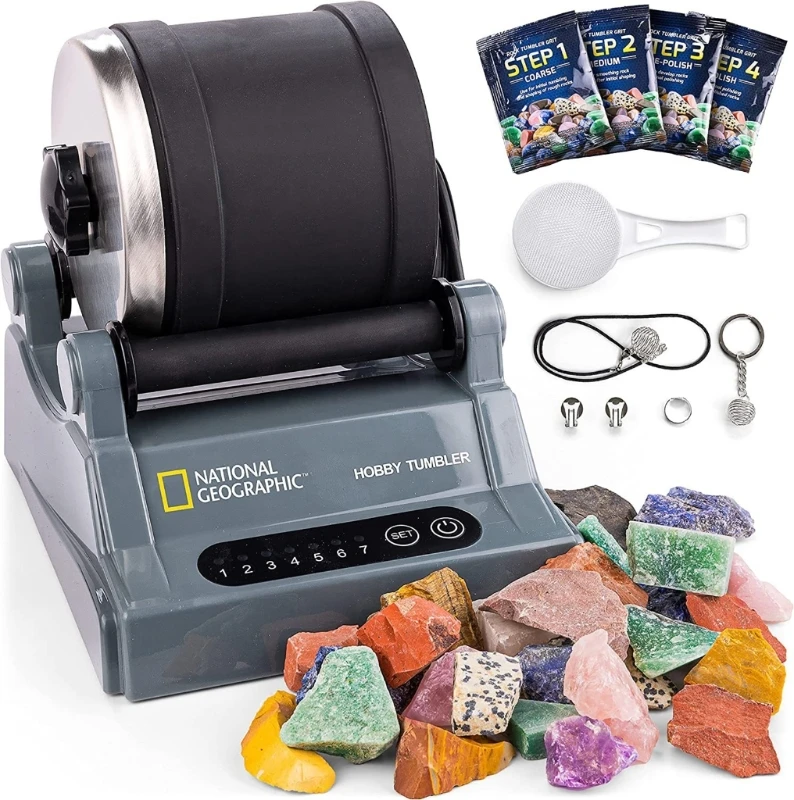 Rock Tumbler Gemstones Polishing Machine Durable Leak-Proof Rock Polisher  DIY Physics Experiment Toy for Adult and Kids - AliExpress