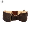 Tourbon Padded Leather Work Belt Heavy Duty Tool Belt Loggers Felling Stronghold Belt  Woodworking Adjustable Waist Fits 33"-47" 1