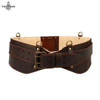 Tourbon Padded Leather Work Belt Heavy Duty Tool Belt Loggers Felling Stronghold Belt  Woodworking Adjustable Waist Fits 33"-47" 1
