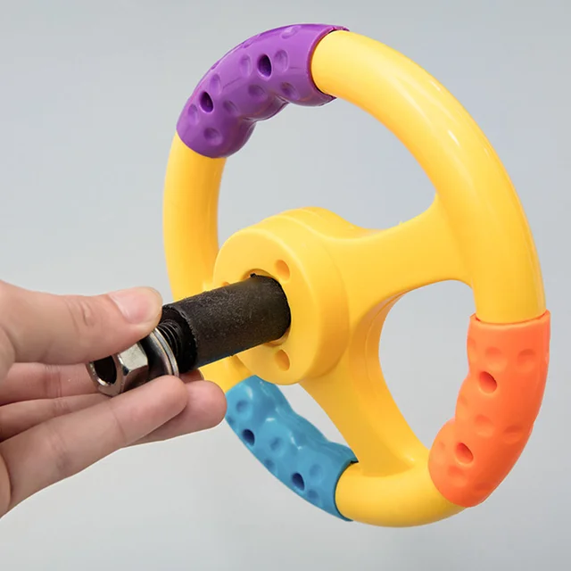 Steering Wheel Toy Accessory for Busy Board Baby Driver Car Activity Toy Kids Pretend Play Toy for Toddlers and Kids 4