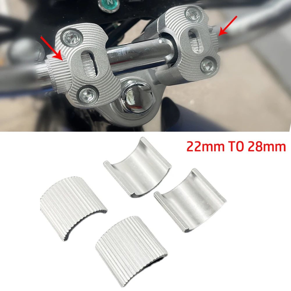 

Durable Spacers Conversion Shims 1-1/8\" 4Pcs 7/8\" Conversion Shim Handlebar Motorcycle Motorcycle Accessories