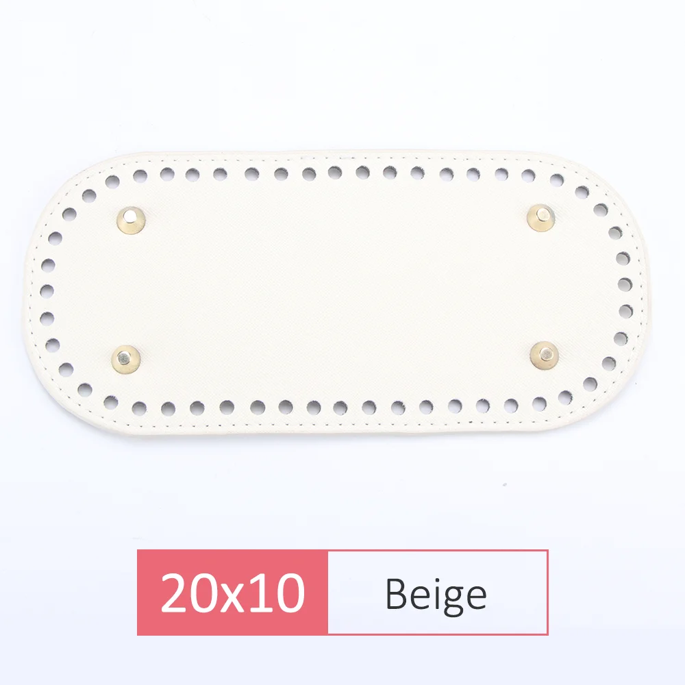 Elegant PU Leather Oval/Round Crochet Bag Base for DIY Weaving and Home Decor