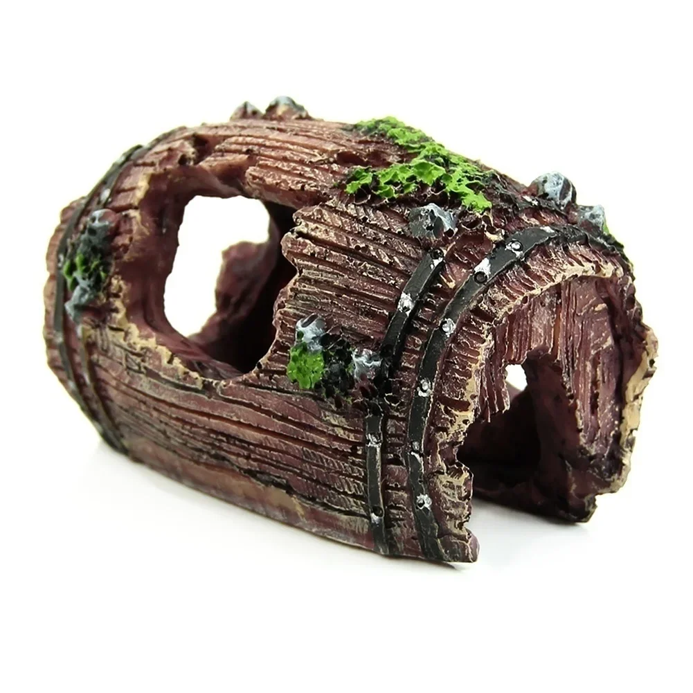 Aquarium Wine Barrel Decoration 1