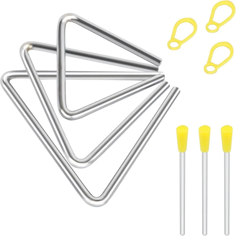 Musical Triangle 1Pc 4/6 inch Triangle Orff Band Percussion Educational for Children