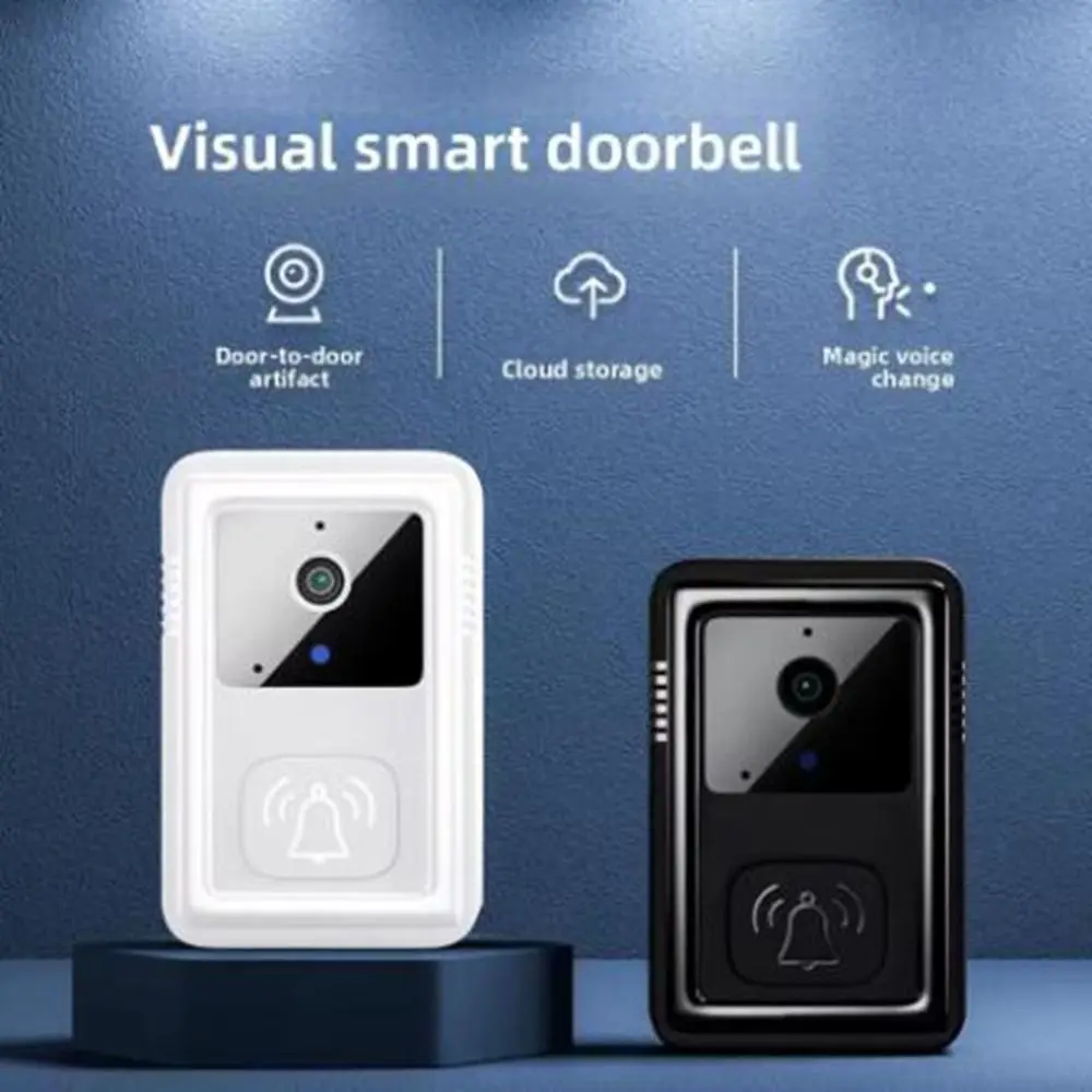 Self-Adhesive WiFi Video Doorbell Rechargeable High-definition Tuya Video Doorbell Infrared Night Vision Two-Way Intercom