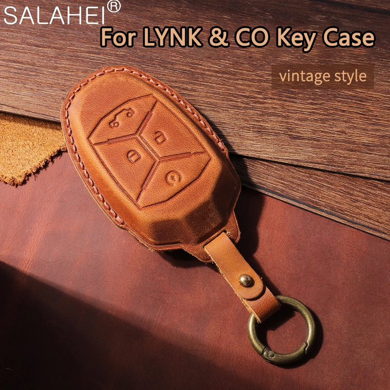 

Car Styling Key Case Full Cover Holder For LYNK&CO 01 02 03 05 2017 2018 Auto Smart Remote Keychain Shell Protection Accessories