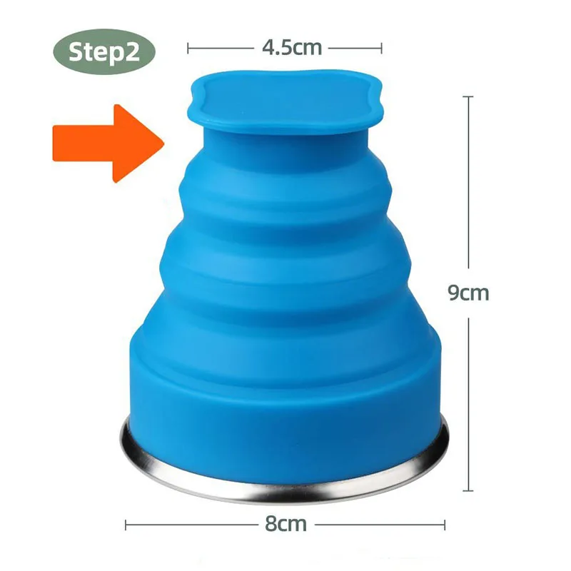 Folding Cups 200ml BPA FREE Food Grade Water Cup Travel Silicone Retractable Coloured Portable Outdoor Coffee Handcup folding cup