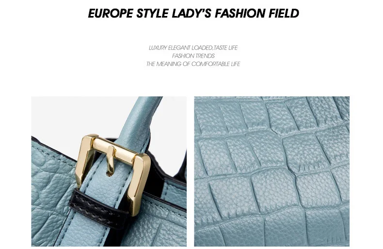 Genuine Leather Women Tote Bag