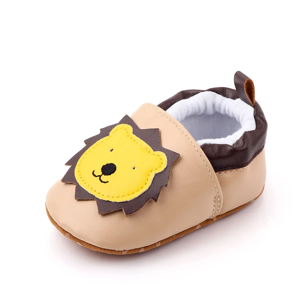 New Baby Boy Girl Shoes Cute Cartoon Leather Shoes Toddler Soft Sole Anti-slip First Walkers Infant Newborn Crib Shoes Moccasins 6