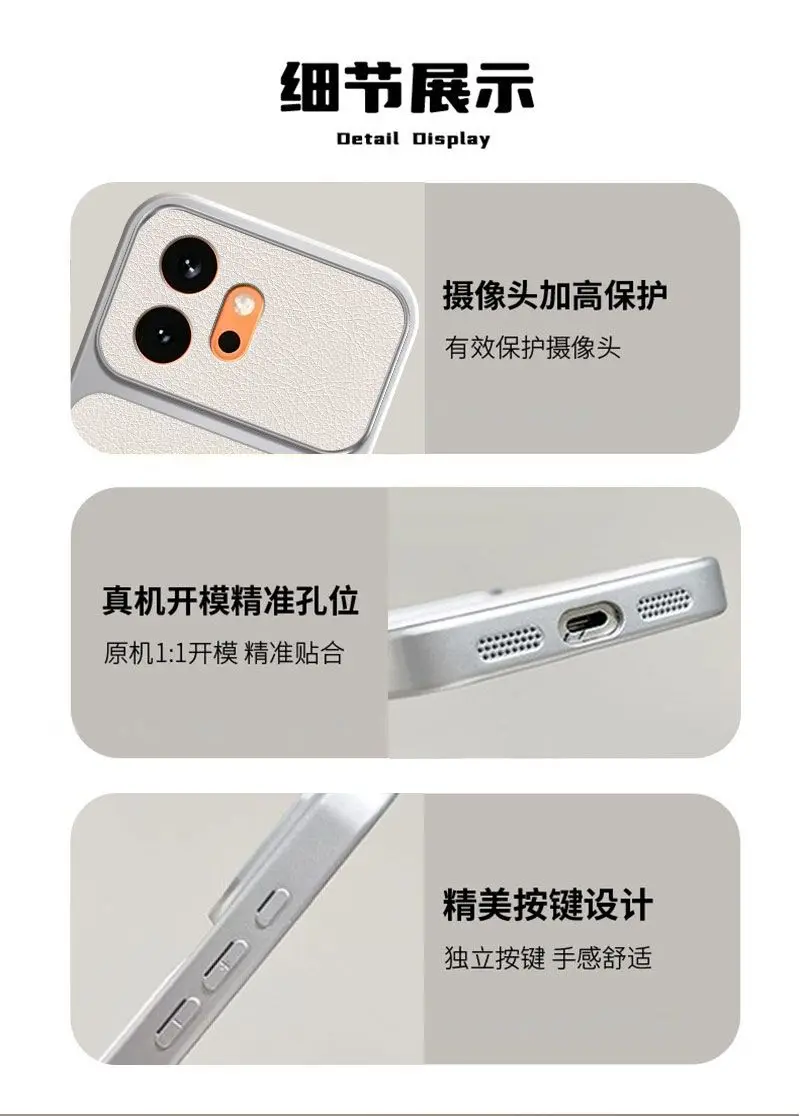 Premium Lychee Texture Leather Case with Ring Stand Holder and Camera Lens Protection