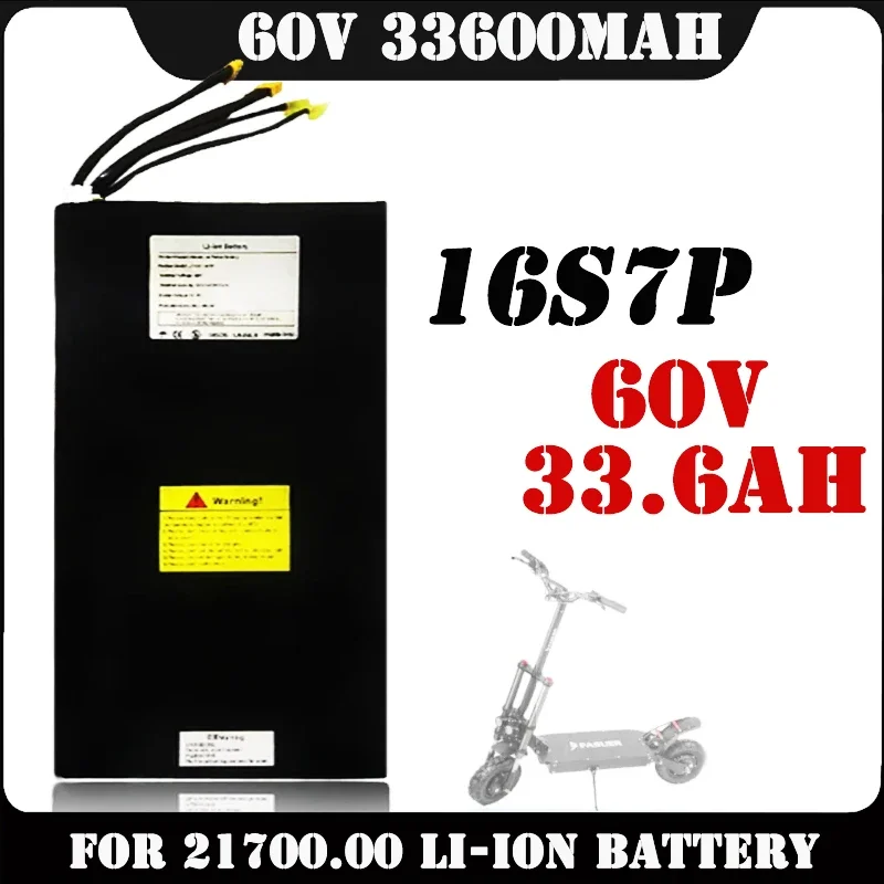 

33.6Ah 60V Battery 21700 Lithium Ion Battery 33600mah 1800W Battery