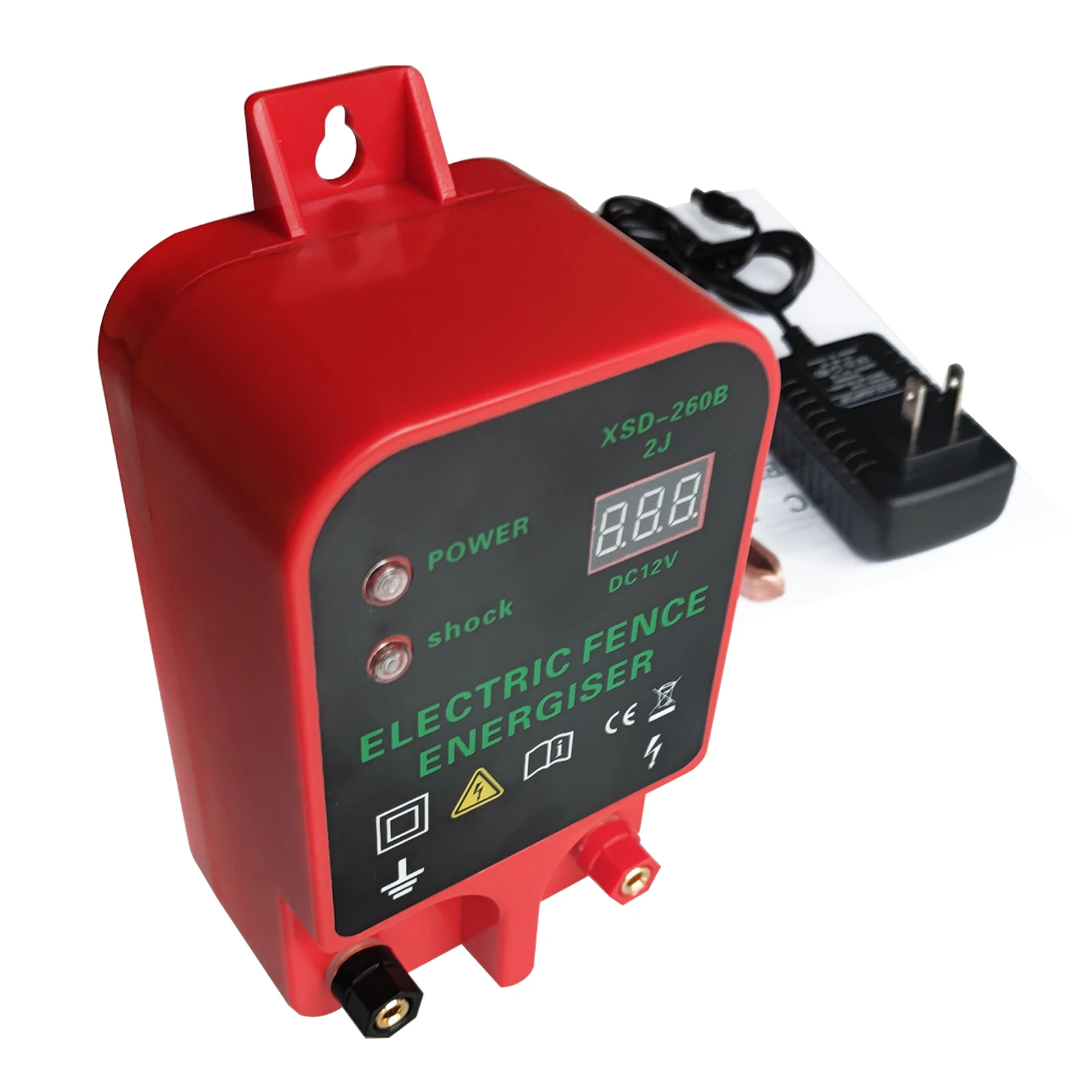 10km Electric Fence Energizer Livestock Lcd High Voltage Pulse Electric