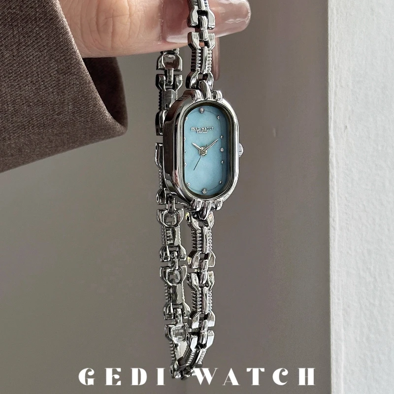 Fashion romantic temperament watch women 2025 new luxury creative girl bracelet watch ins birthday gift oval watch - 3