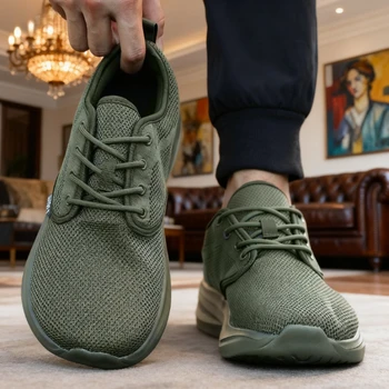 New Men's Casual Wide Barefoot Shoe Unisex Trail Running Non-Slip Minimalist Walking Shoes Fashionable Breathable Men's Sneakers 1