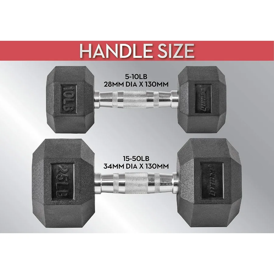 Fitness Hex Dumbbells, Rubber Wrapped Hex Dumbbells, Premium Quality, Ergonomic Knurled Handle, Dumb Bells for Exercise, Home Gy