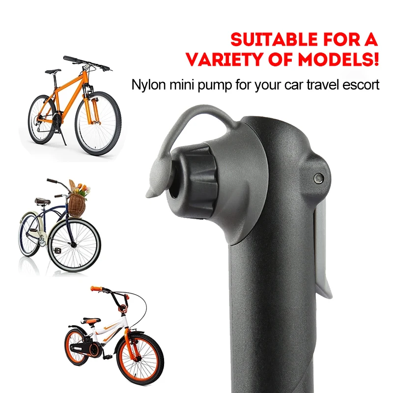 Bicycle Pump Portable Bicycle Pump Mini Hand Pump Bike Tire Fill Inflator Air Injector with Pressure Gauge MTB Road Cycling Accessories Tools