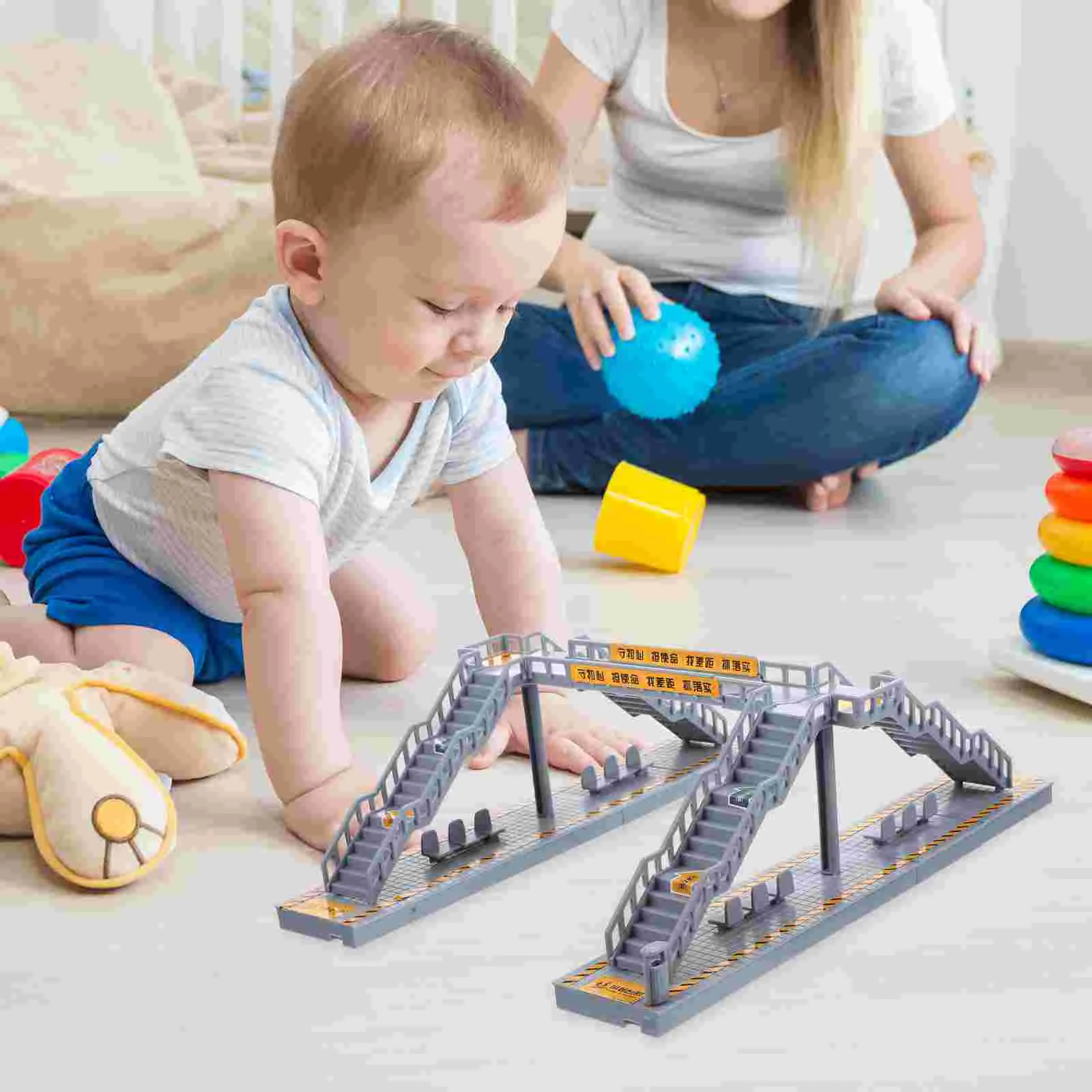 

Pedestrian Bridge Building Model Decoration Mini Footbridge for Sand Table House Supplies Overhead Miniature Plastic Toy