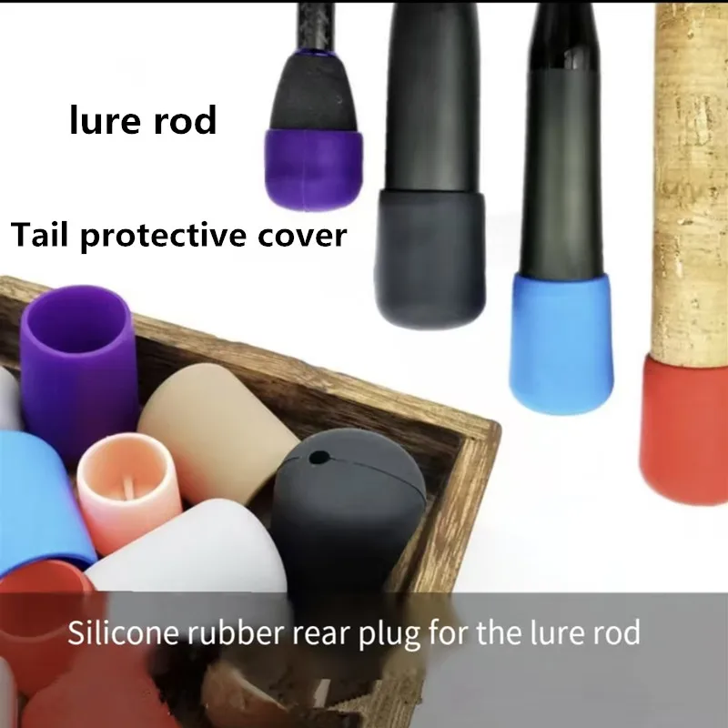 Protection embout canne pêche silicone - Capuchon protecteur manche canne accessoire pêche France